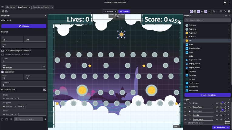 GDevelop screenshot