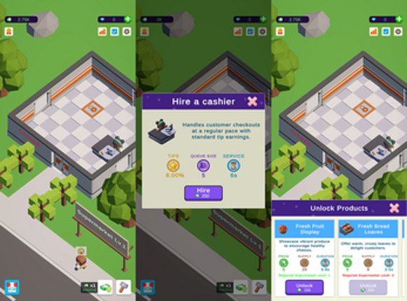 Idle Supermarket (Tycoon Template) screenshot