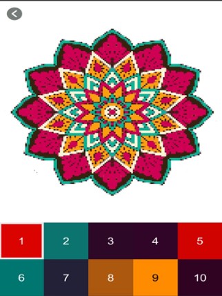 Mandala Pixel Art Coloring screenshot