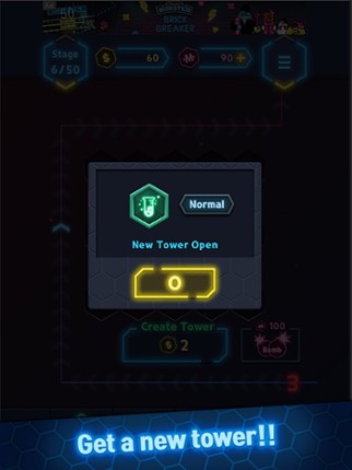 Neon Merge Defense screenshot