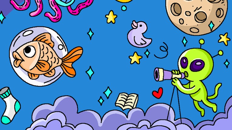 100 Cats Lost in the Future Find & Color screenshot