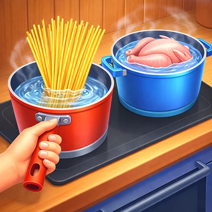 Kitchen Set Cooking Chef Sim Image