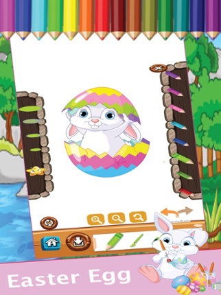Easter Egg Coloring Book Bunny Painting for Kids Image