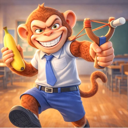 I Am Monkey School Pranskter Image
