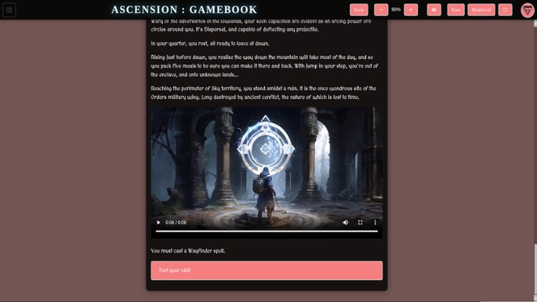 Ascension Gamebook screenshot