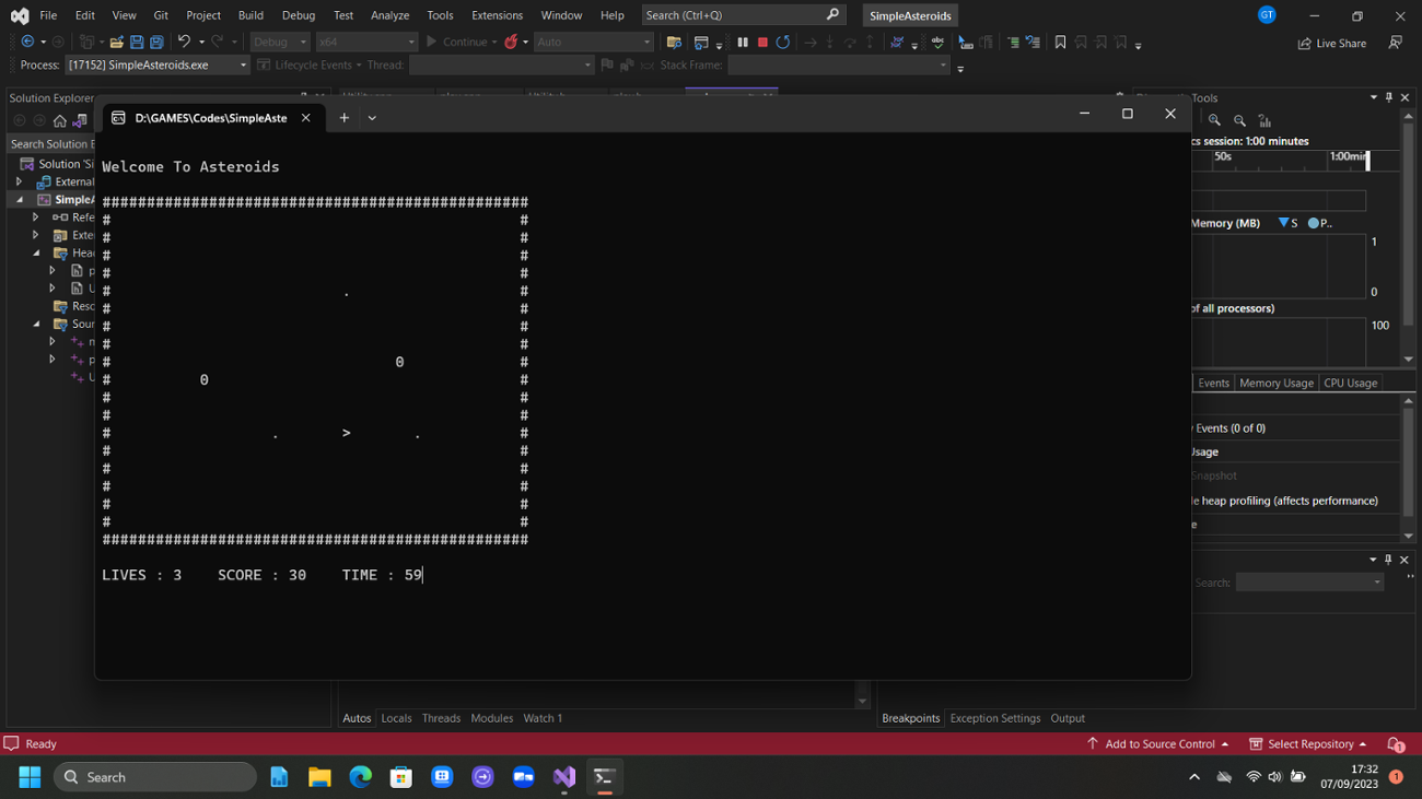 Games like SimpleAsteroids