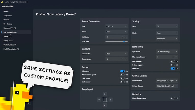 Lossless Scaling screenshot