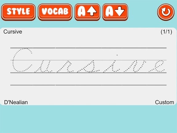 Practice Hand Writing Cursive screenshot
