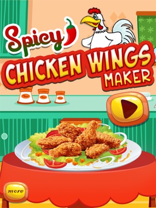 Spicy chicken wings maker – A fried chicken cooking &amp; junk food cafeteria game screenshot