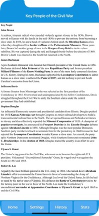 American Civil War History screenshot