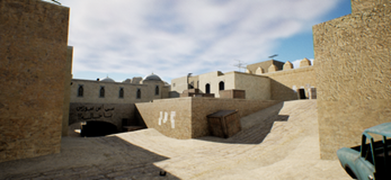 Dust 2 Map Remake in Unreal Engine with Ray Tracing Image