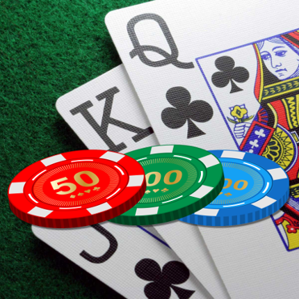 Poker Solitaire card game. Image