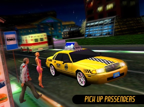 Taxi Driver 3D-Extreme Taxi driving & parking game screenshot