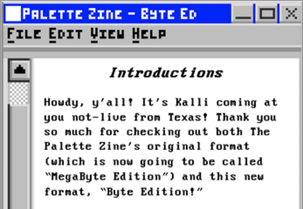 The Palette Zine - Byte Edition - Vol1/Iss1 Image