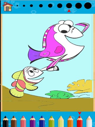 Aquatic Animals Coloring Book-fish game Image