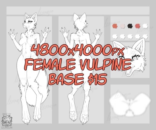 Female Vulpine Fox Furry Base Game Cover