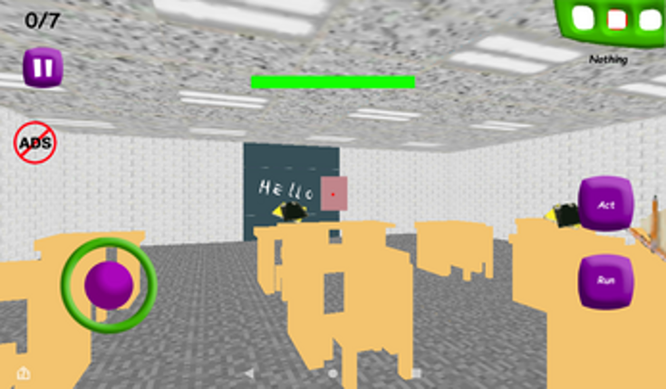 Baldi but Minecraft floor screenshot