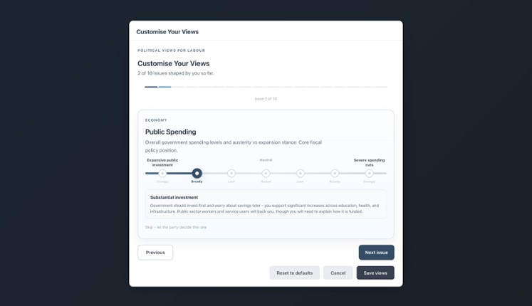 UK Politics Simulator Image