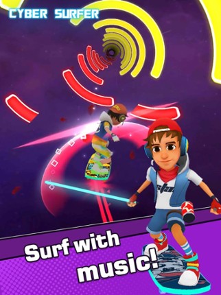 Cyber Surfer: EDM & Skateboard Image