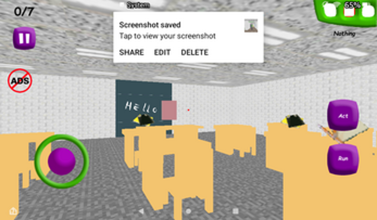 Baldi but Minecraft floor screenshot