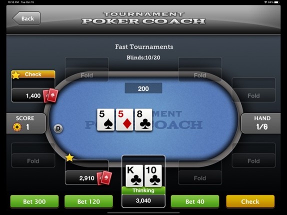 Tournament Poker Coach screenshot
