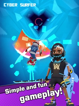 Cyber Surfer: EDM & Skateboard Image