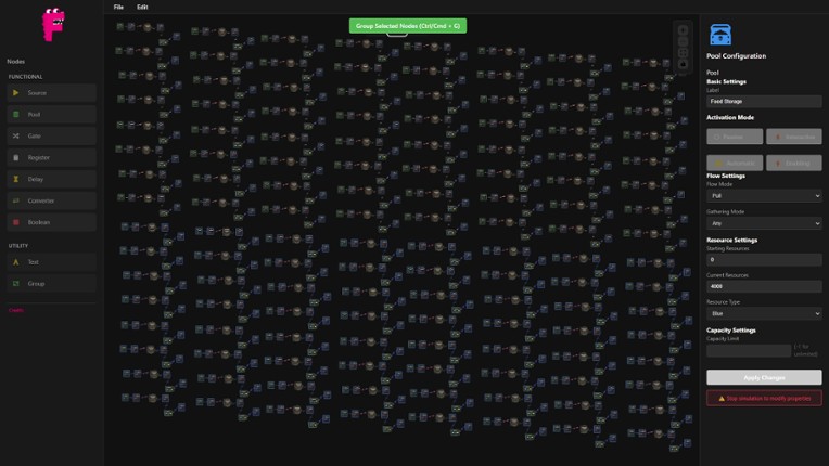 Flowtrix: System and Economy Designer screenshot