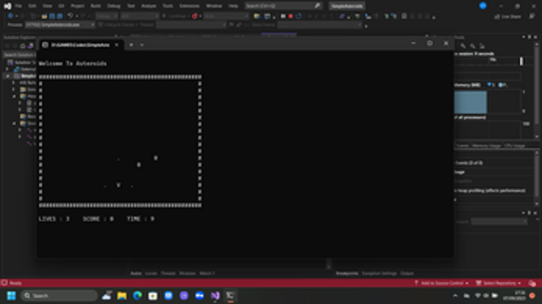 SimpleAsteroids screenshot