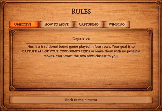 Hus: The 4-Row Mancala screenshot