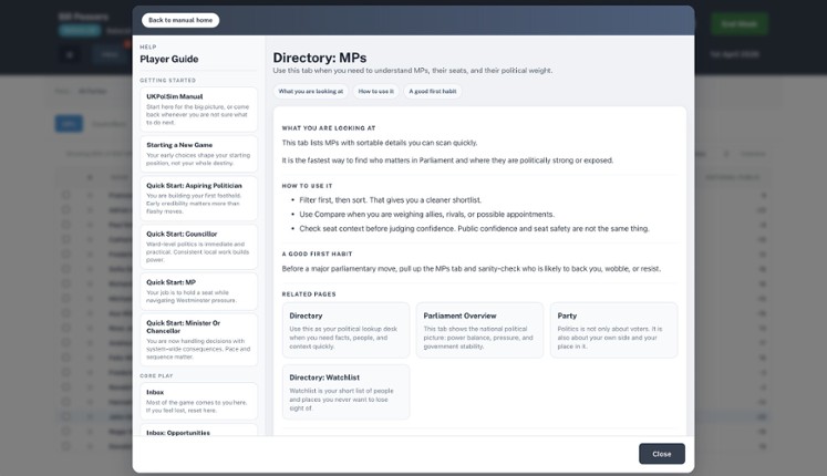 UK Politics Simulator Image
