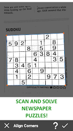 SUDOKU Solve Scan Camera Unltd screenshot
