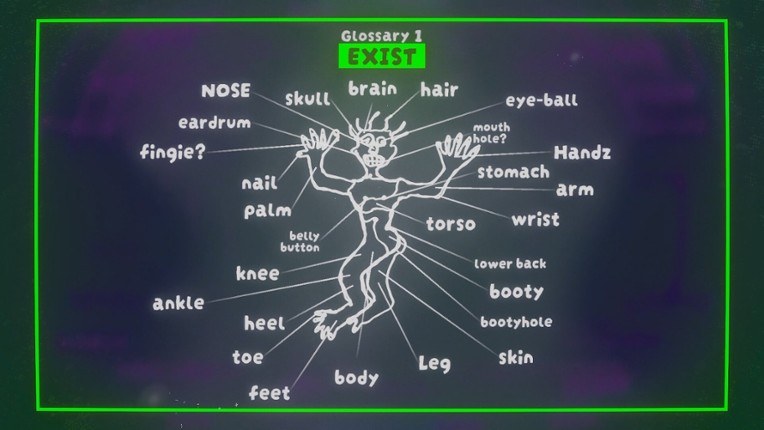 nick¹s recursive videogame⁴ about deciphering word¹⁶ puzzle⁷⁹s to discover your identity²⁵ and redefine the universe³¹⁸! screenshot