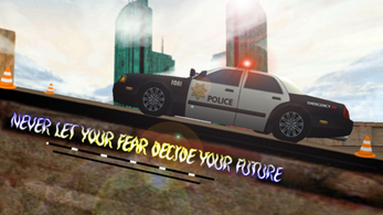 Police car impossible stunt tracks Image