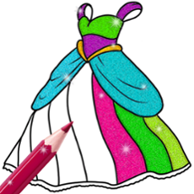 Glitter Dress Coloring Image