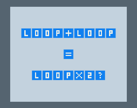 Games like Loop + Loop = Loop x 2