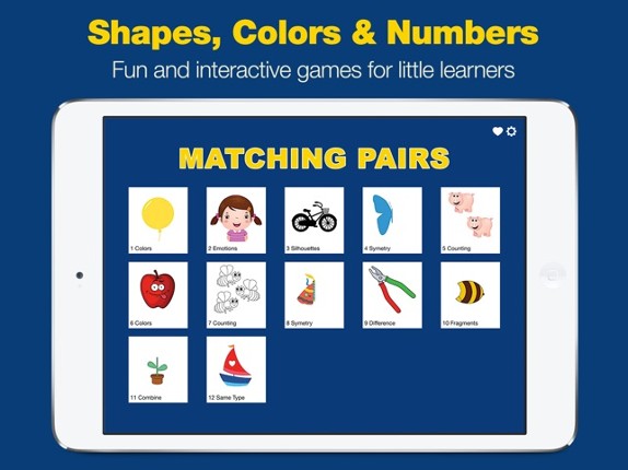 Matching Pairs - Educational Learning Game for Toddlers and Preschool Image