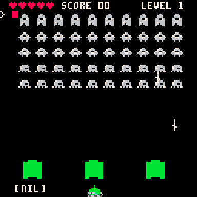 Games like Space Invaders Co op Pico 8