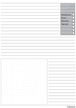 Day by Day - Worldbuilding templates for e-ink notebooks and devices. Image
