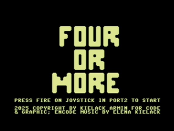 "four or more" a new game for the commodore 64 Image