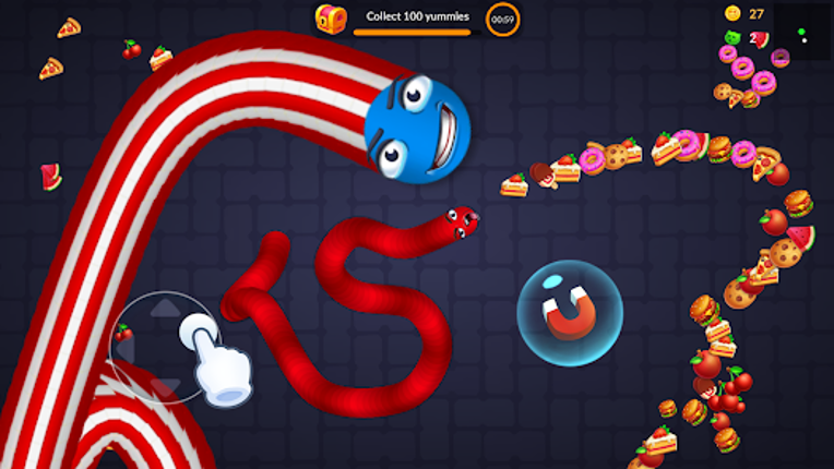 Snake vs Worms: Fun .io Zone Image