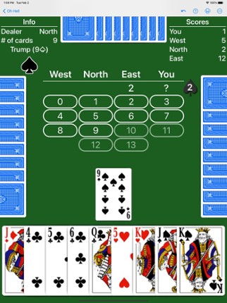 Oh Hell - Expert AI screenshot