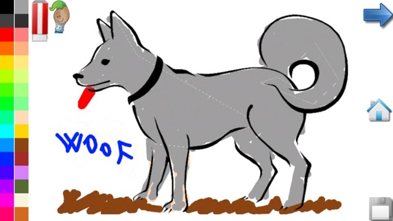 Coloring Book for Toddlers: Dogs ! Color your favorite Puppy coloring pages - FREE app Image