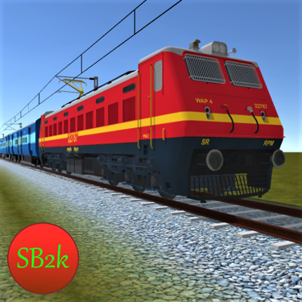 Indian Train Crossing 3D Image