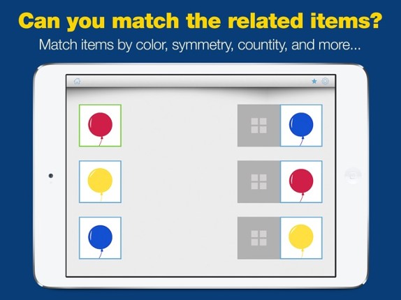Matching Pairs - Educational Learning Game for Toddlers and Preschool Image
