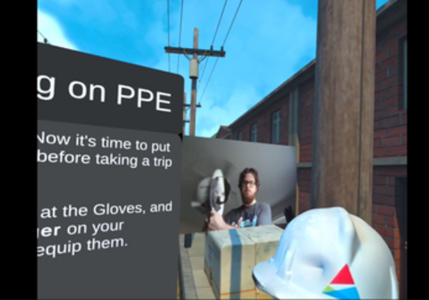 VR Bucket Truck Training with Haptic Feedback Vest screenshot