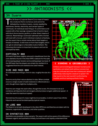 Fear of a Cow Planet: an Unofficial Alien RPG Cinematic Scenario screenshot