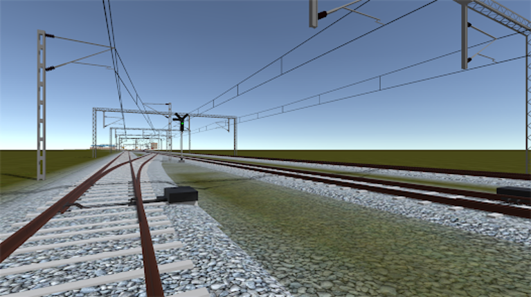 Indian Train Crossing 3D Image