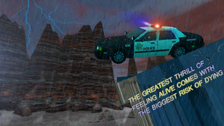 Police car impossible stunt tracks Image