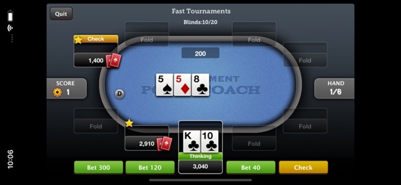Tournament Poker Coach screenshot