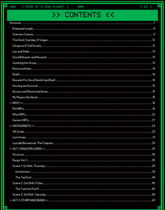 Fear of a Cow Planet: an Unofficial Alien RPG Cinematic Scenario screenshot